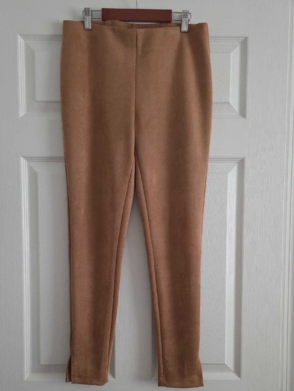 Zac & Rachel Camel Brown Ponte Knit Pull-On Pants